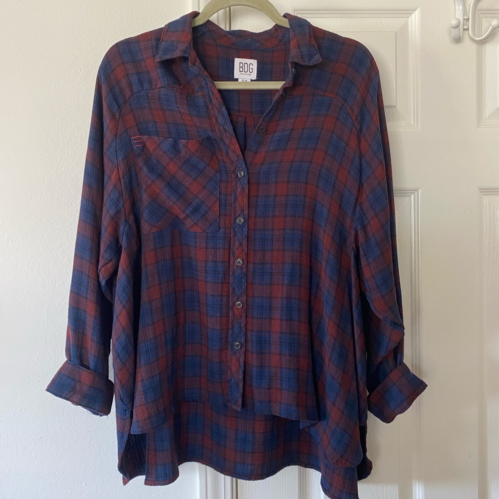 BDG Lachlan Flannel Button-Down Shirt